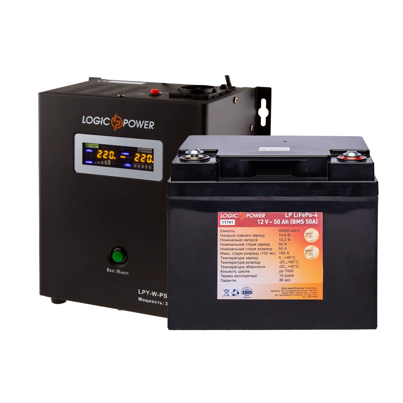 �������� ���������� �������� ��� ����� LP (LogicPower) ��� + ���� (LiFePO4) ������� (UPS W500VA + ��� LiFePO4 750W)