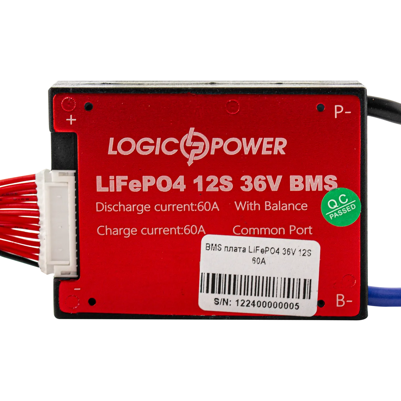 BMS ����� LiFePO4 36V 12S Dis 60A Ch 30A