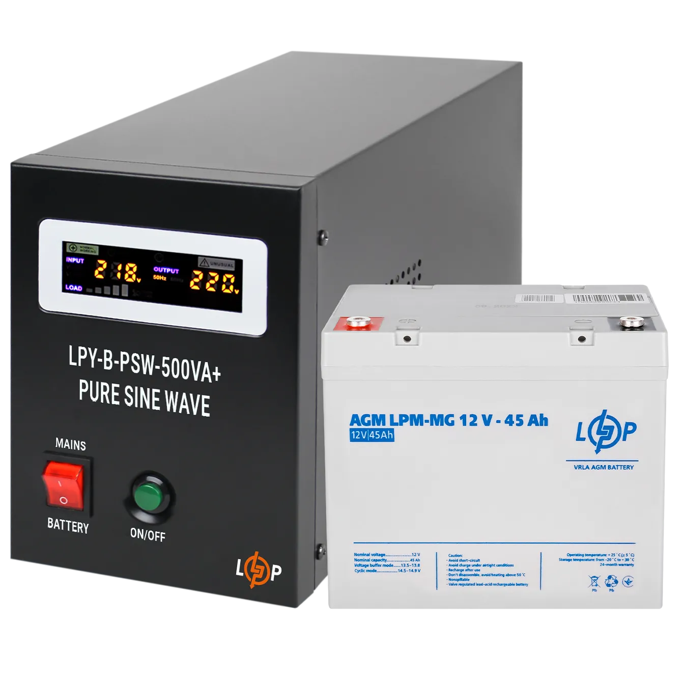 �������� ���������� �������� ��� ����� LP (LogicPower) ��� + ������������ ������� (UPS B500 + ��� MG 590W)