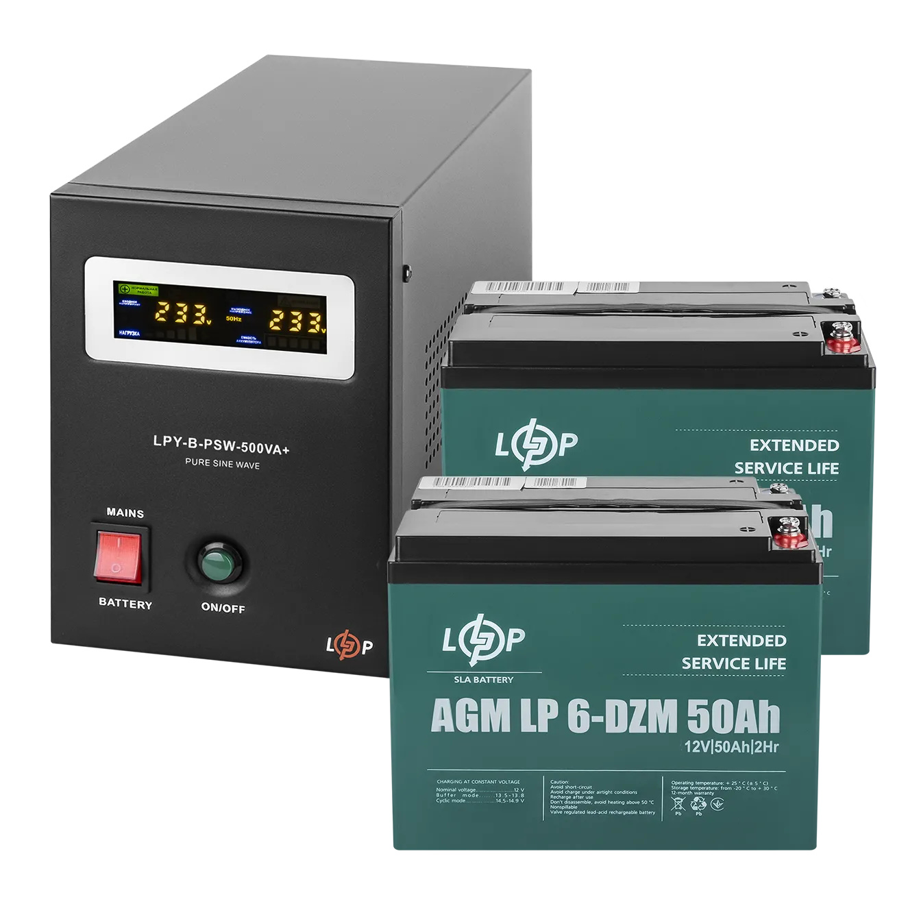 �������� ���������� �������� LP (LogicPower) ��� + DZM ������� (UPS B500 + ��� DZM 1300W)