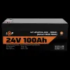 Акумулятор LP LiFePO4 24V (25,6V) - 100 Ah (2560Wh) (Smart BMS 100А) з BT пластик для ДБЖ