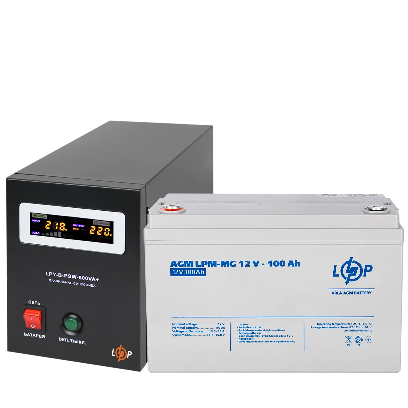 �������� ���������� �������� LP (LogicPower) ��� + ������������ ������� (UPS B800 + ��� MG 1280W)