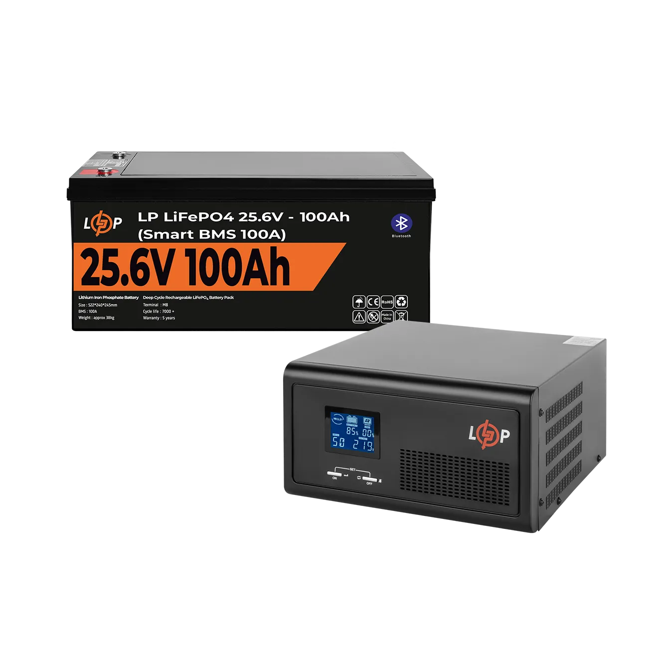 �������� ���������� �������� LP (LogicPower) ��� + ���� (LiFePO4) ������� (UPS 2300VA + ��� LiFePO4 2560W)
