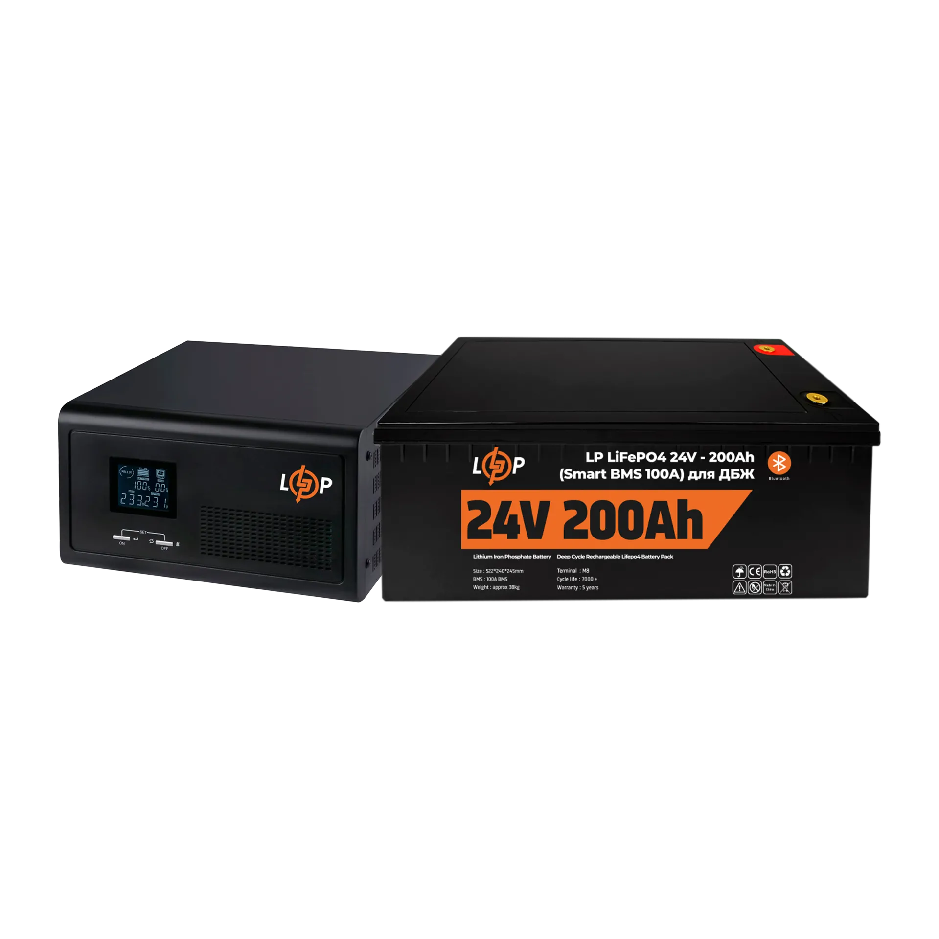 �������� ���������� �������� LP (LogicPower) ��� + ���� (LiFePO4) ������� (UPS 2300VA + ��� LiFePO4 5120W)