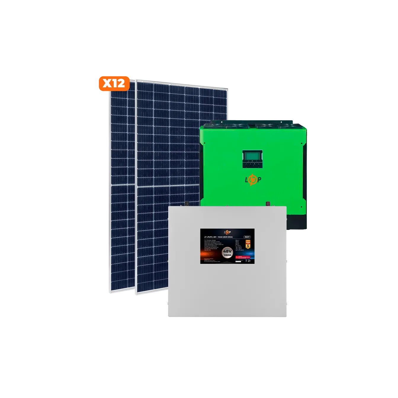 ������� �������������� (���) ������ GRID 5kW ��� 6.7kWh LiFePO4 140 Ah