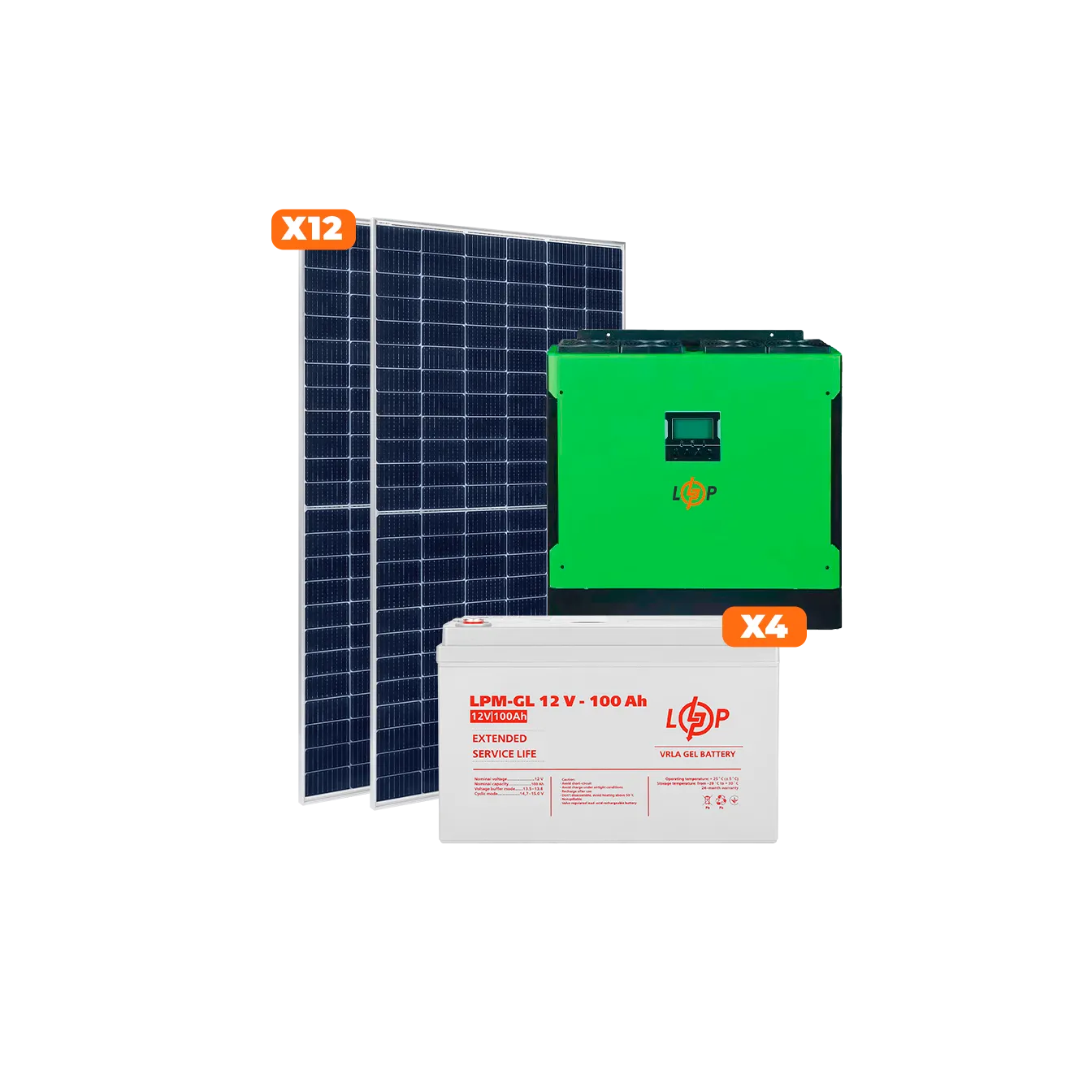 ������� �������������� (���) �������� GRID 5kW ��� 4.8kWh Gel 100 Ah