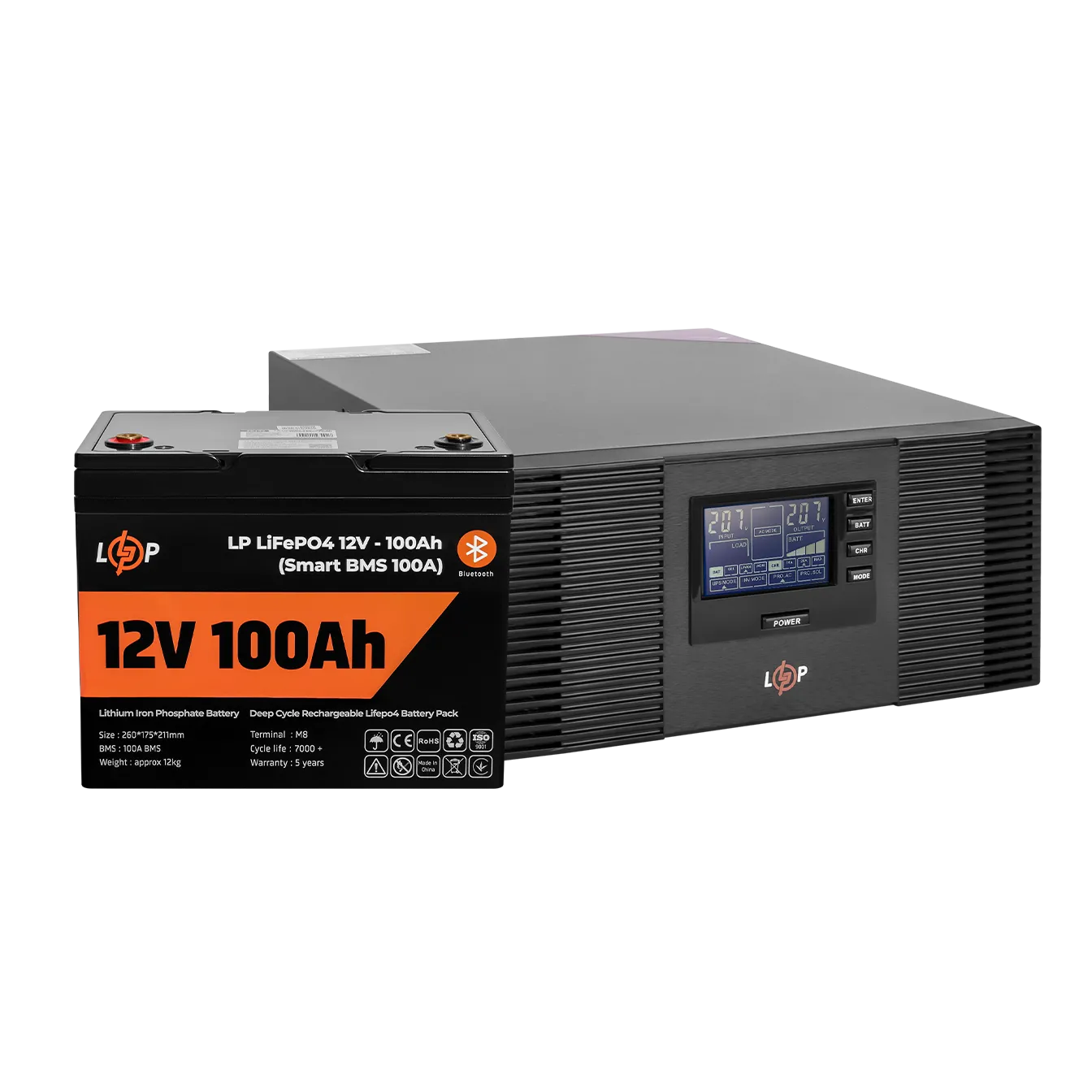 �������� ���������� �������� LP (LogicPower) ��� + ���� (LiFePO4) ������� (UPS B1500 + ��� LiFePO4 1280W)