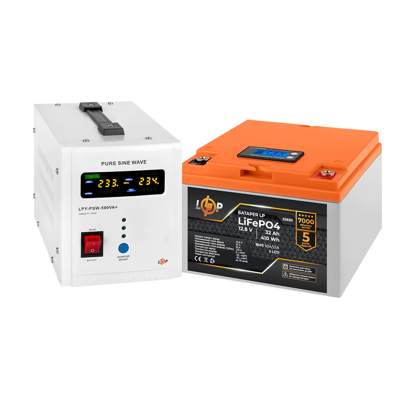 �������� ���������� �������� LP (LogicPower) ��� + ���� (LiFePO4) ������� (UPS �500+ ��� LiFePO4 410W)