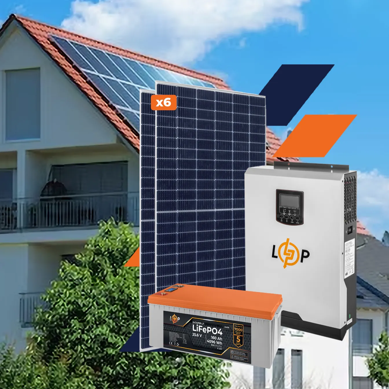 ���������� ��� ������� �������������� (���) ������ 3,5 kW ��� 4 kWh LiFePO4 160 Ah