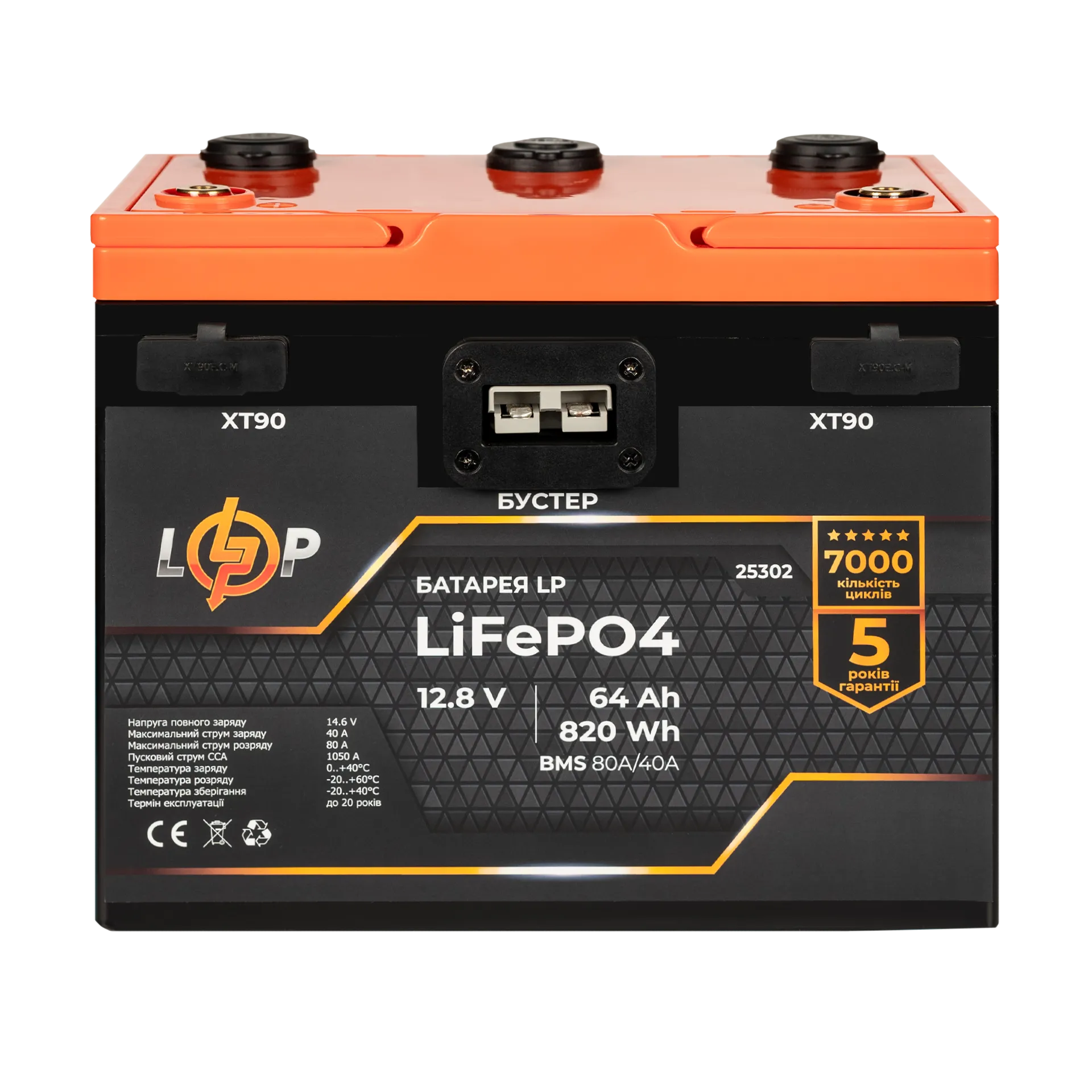 ���������� LP LiFePO4 12,8V - 64 Ah (820Wh) (BMS 80A/40�) ������� 2XT90 4USB �������
