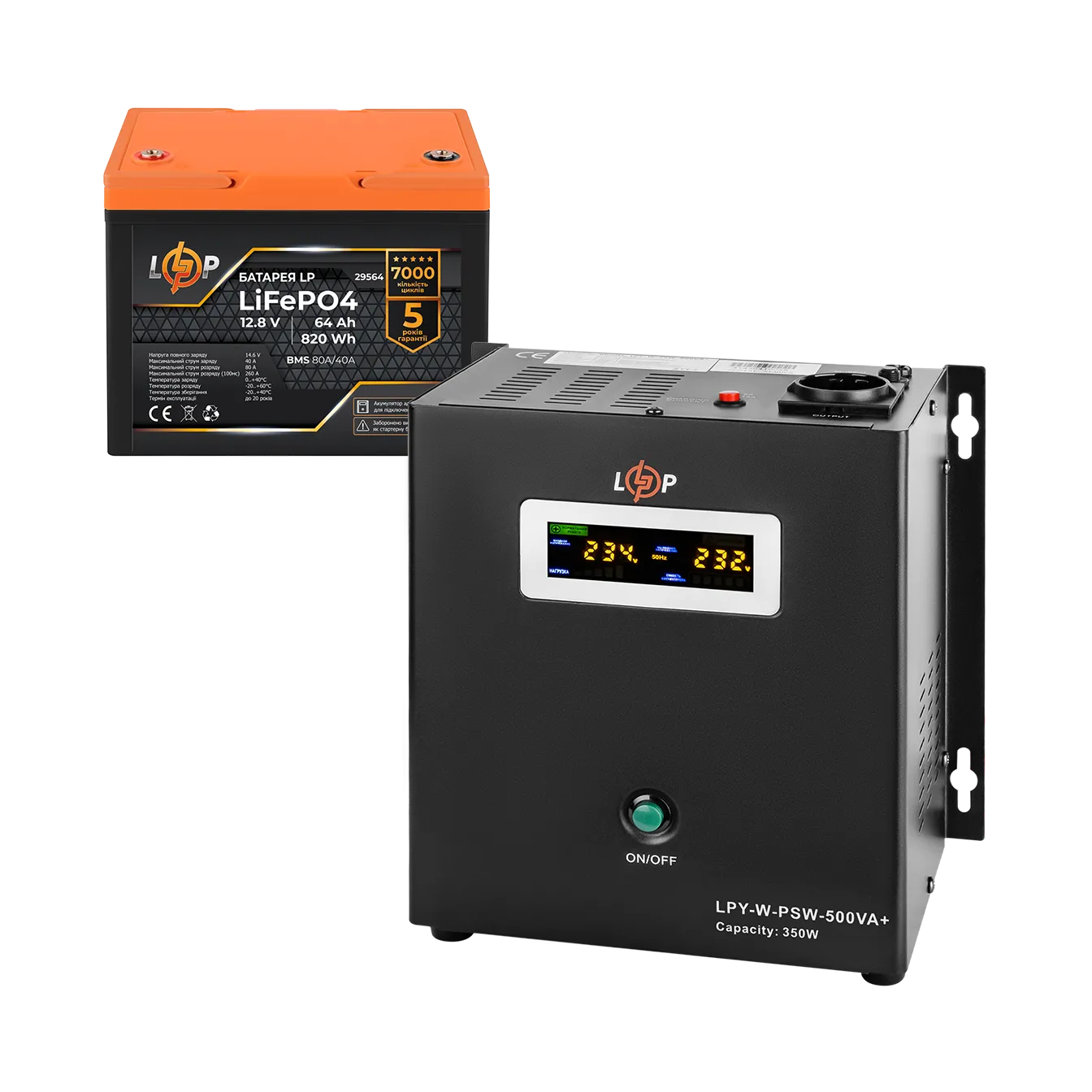 �������� ���������� �������� LogicPower W500 + ���� (LiFePO4) ������� 819 Wh