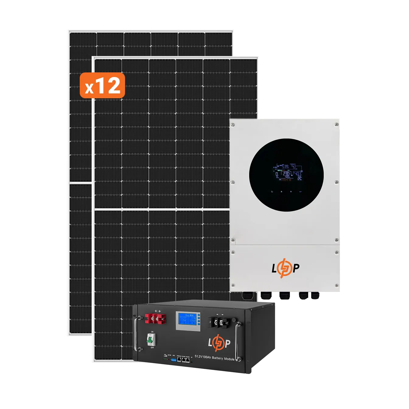 ������� �������������� (���) ������ 6kW ��� 5.1kWh LiFePO4 100 Ah