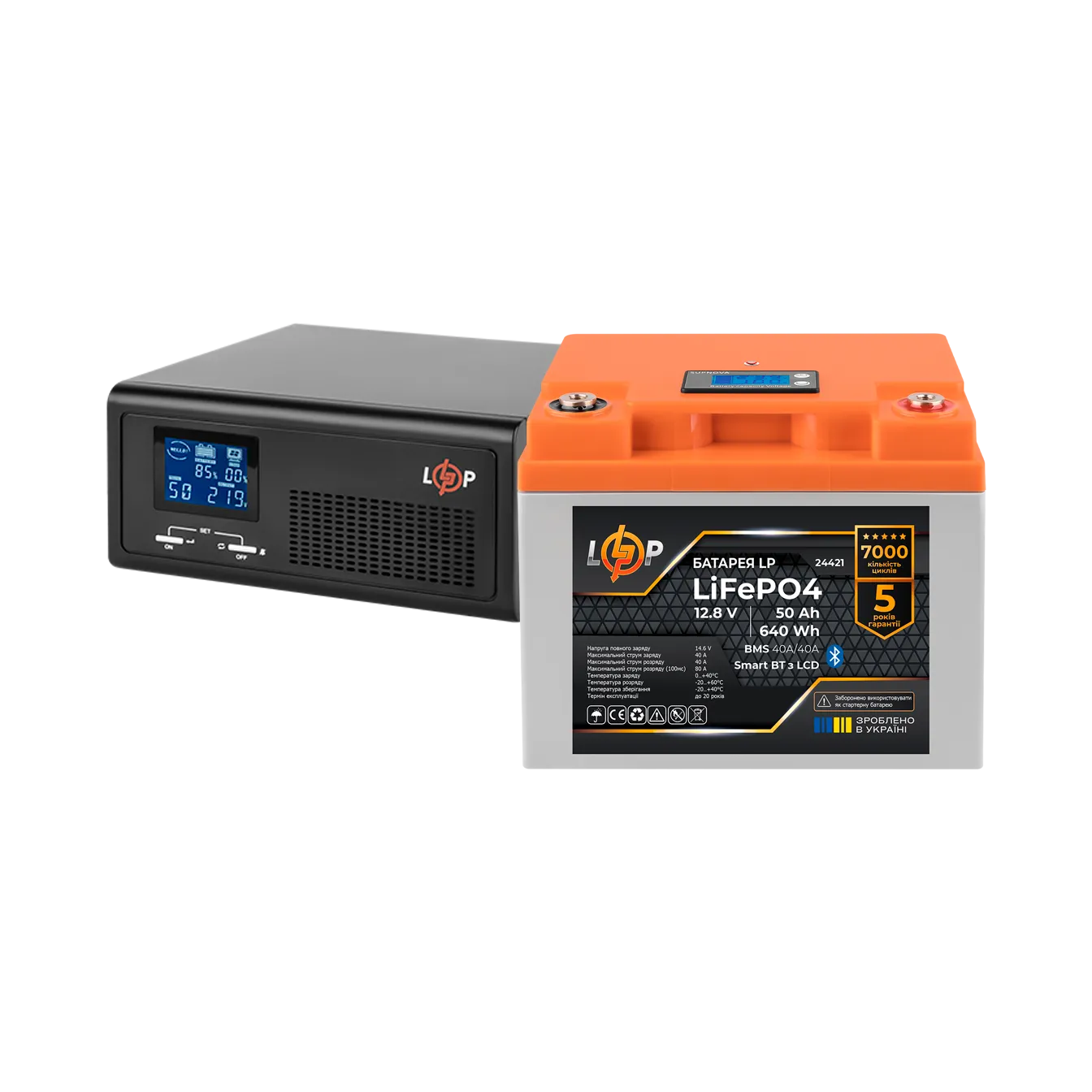 �������� ���������� �������� LP(LogicPower) ��� + ���� (LiFePO4) ������� (UPS �430VA + ��� LiFePO4 640W)