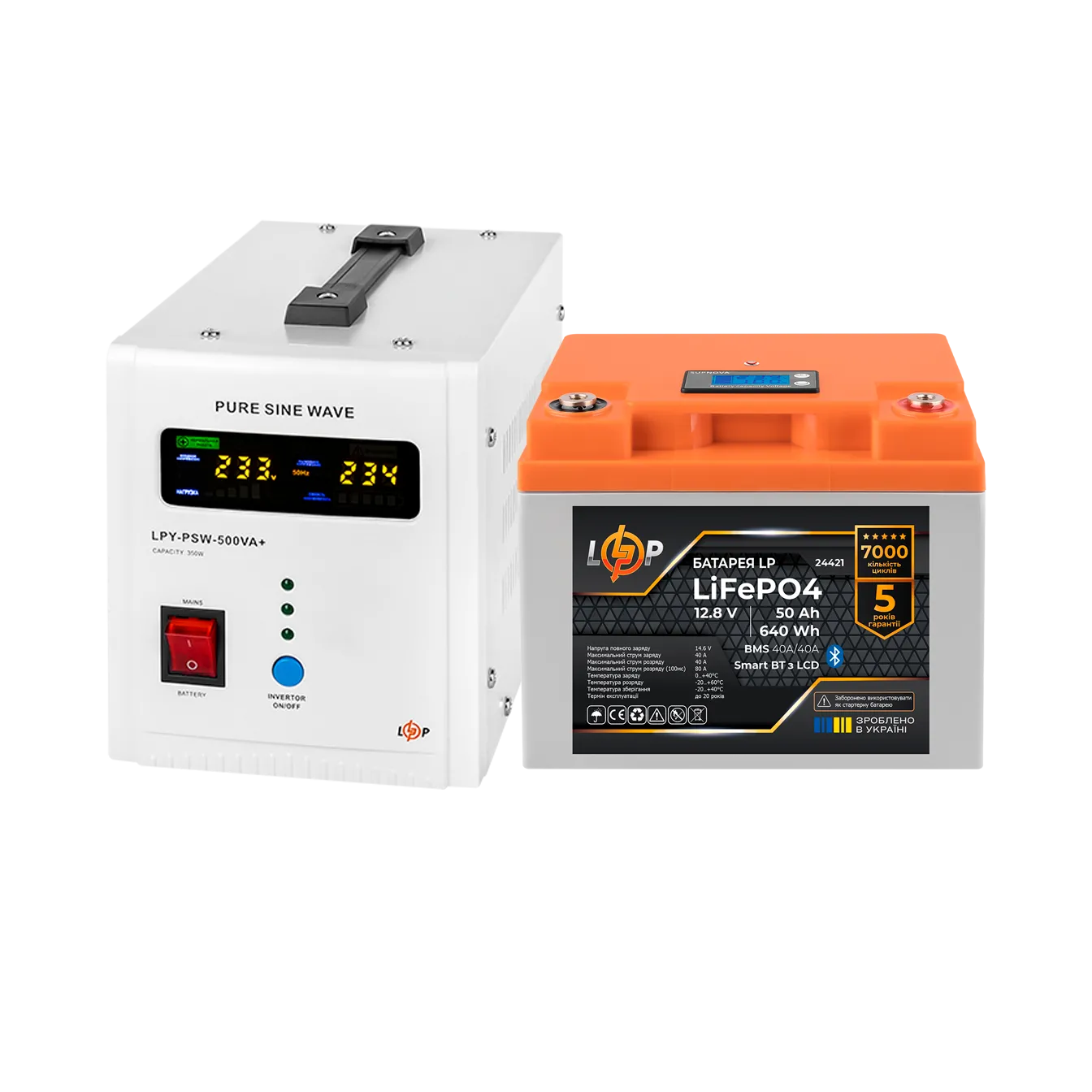 �������� ���������� �������� LP(LogicPower) ��� + ���� (LiFePO4) ������� (UPS �500 + ��� LiFePO4 640W)