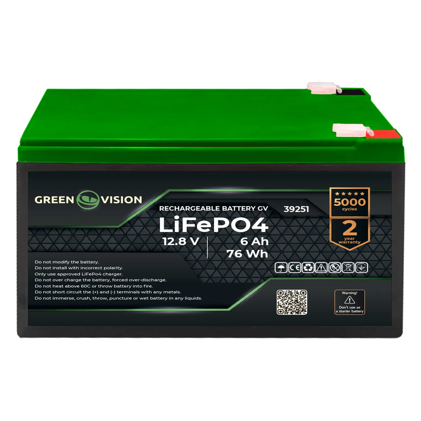 ���������� GV LiFePO4 12,8V - 6Ah (76Wh)