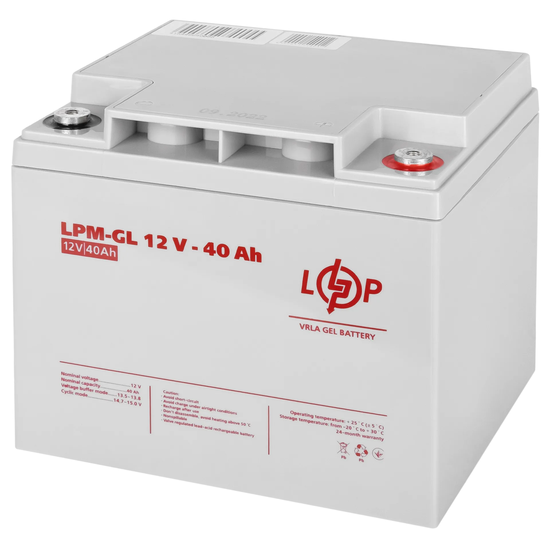 ���������� ������� LPM-GL 12V - 40 Ah