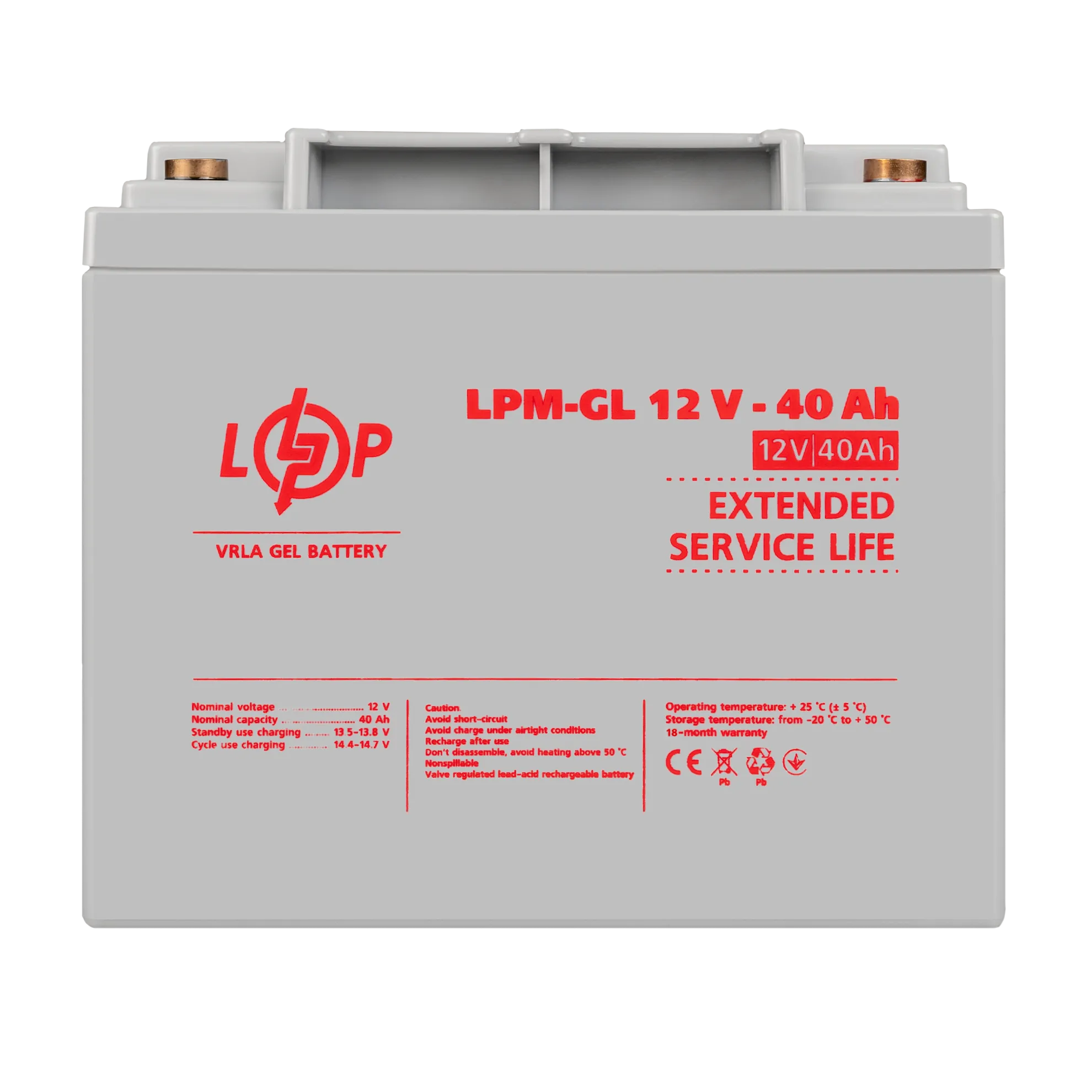 ��������� ���������� ������� LPM-GL 12V - 40 Ah