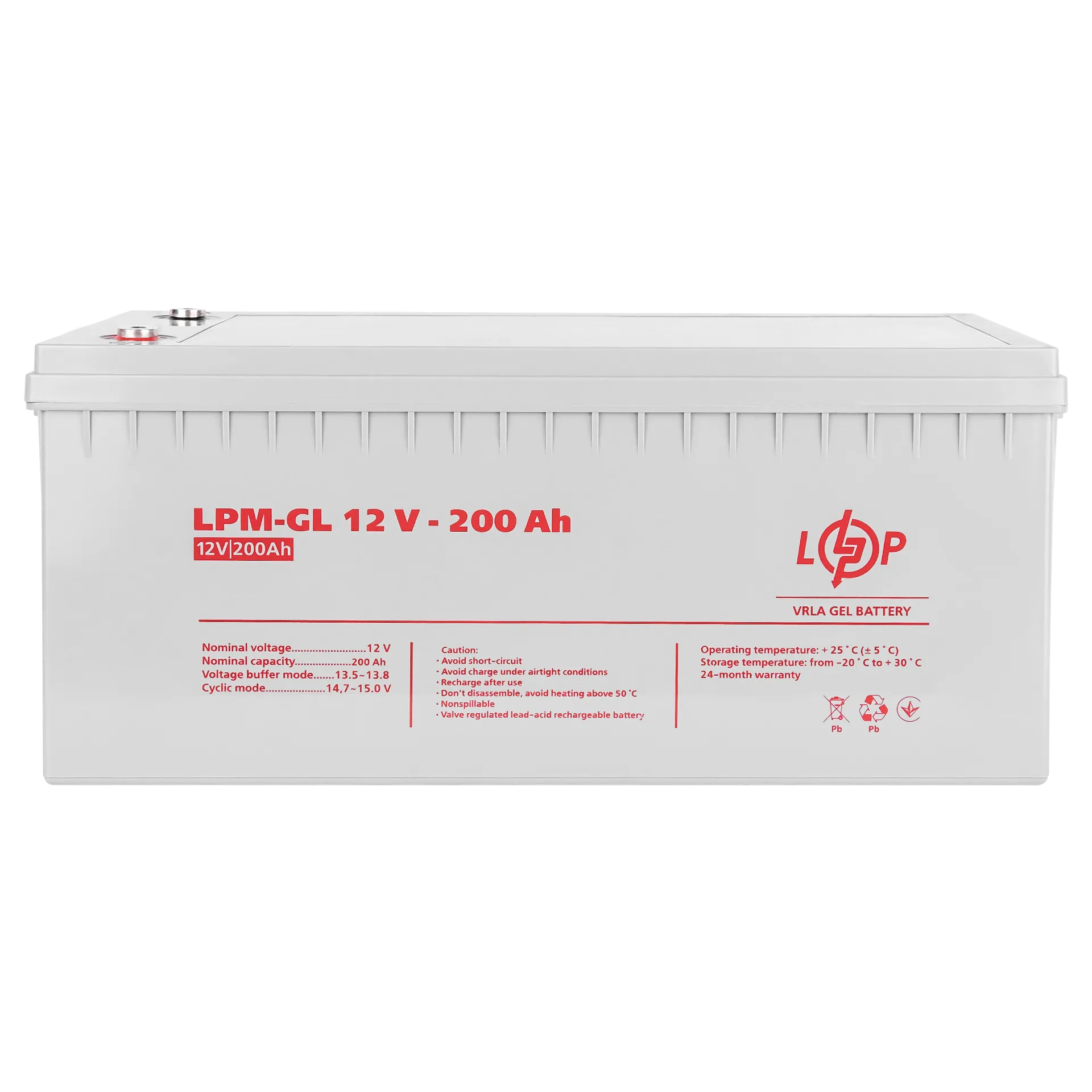 Акумулятор гелевий LPM-GL 12V - 200 Ah Акумулятор гелевий LPM-GL 12V - 200 Ah