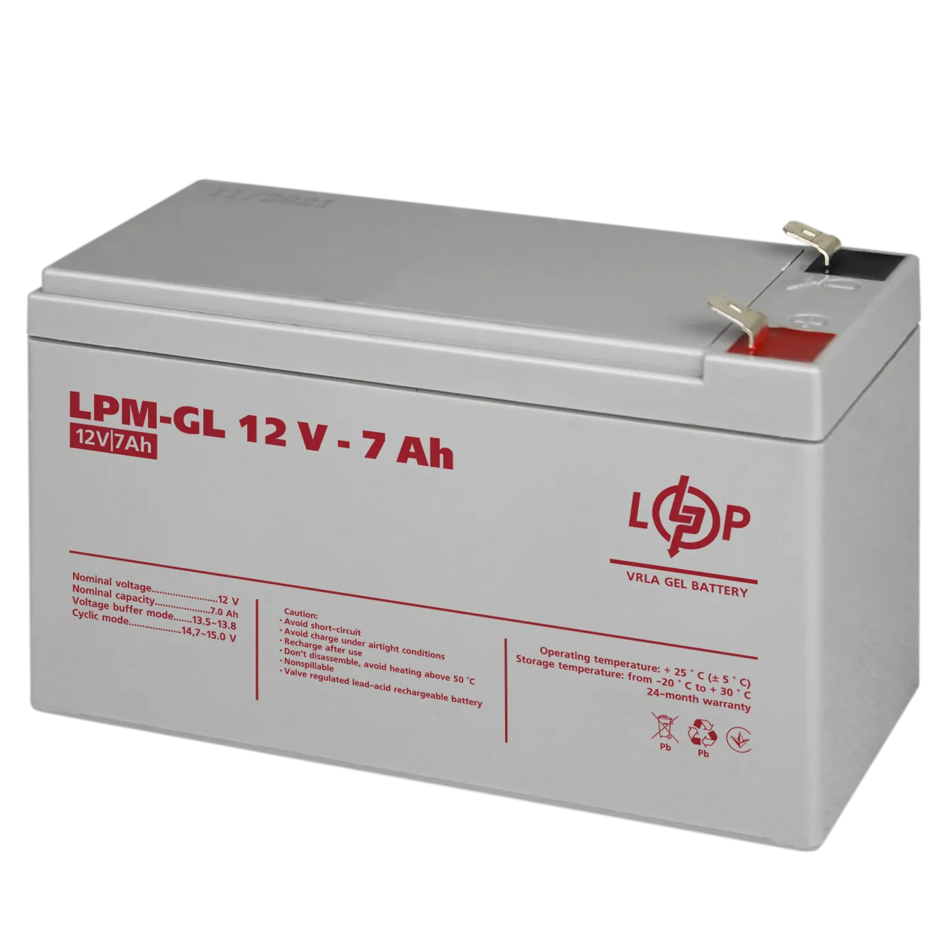 Акумулятор гелевий LPM-GL 12V - 7 Ah Акумулятор гелевий LPM-GL 12V - 7 Ah