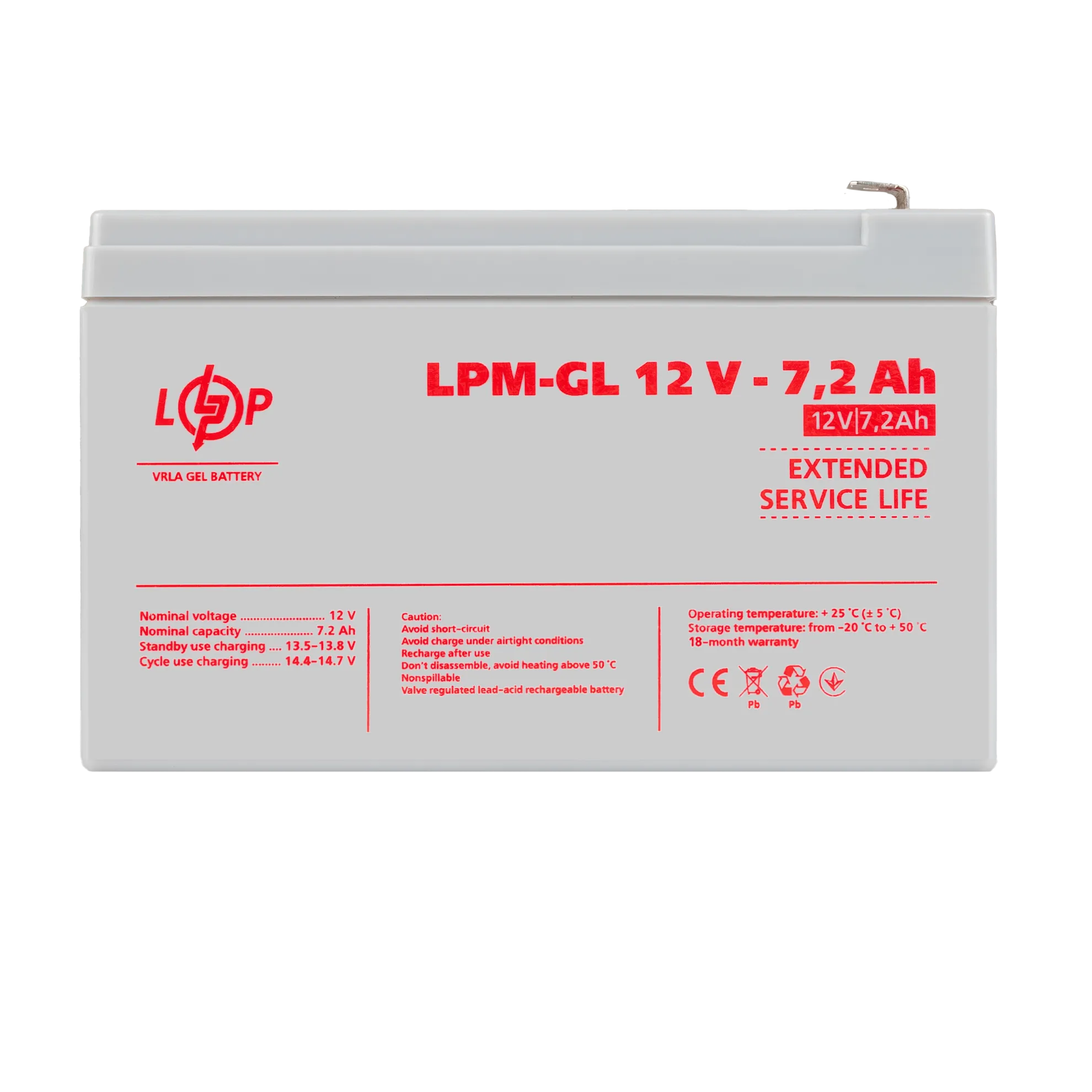 ��������� ���������� ������� LPM-GL 12V - 7.2 Ah