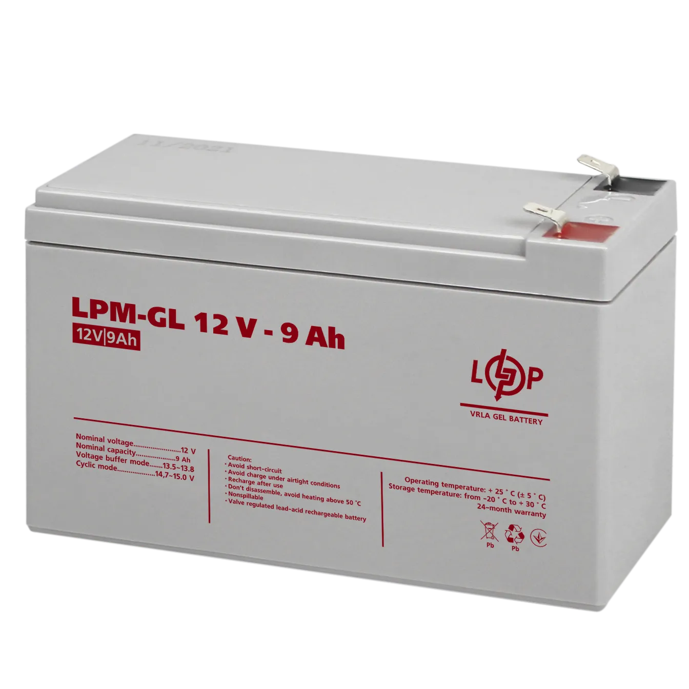 Акумулятор гелевий LPM-GL 12V - 9 Ah Акумулятор гелевий LPM-GL 12V - 9 Ah