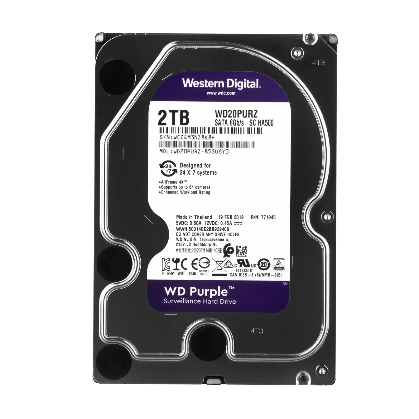 �������� ���� Western Digital 2TB Purple (WD20PURX)