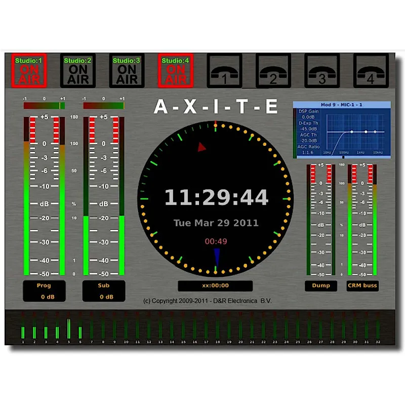 Цифрова модульна Broadcast консоль D&R AXITE Цифрова модульна Broadcast консоль D&R AXITE