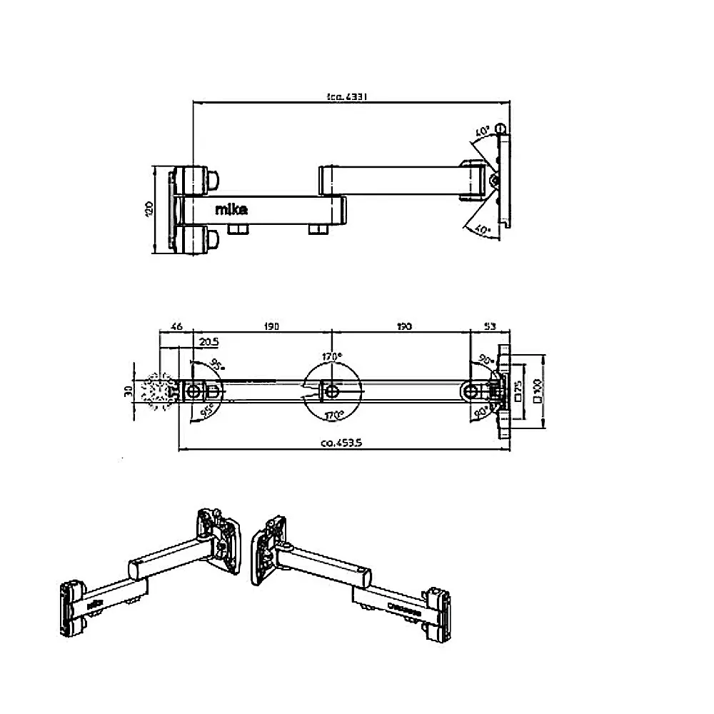 ��������� ��� �������� Yellowtec m!ka Monitor Arm SL