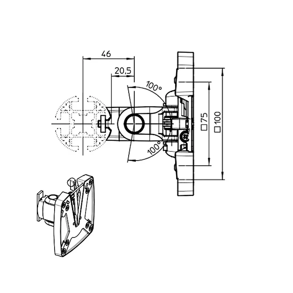 ��������� ��� �������� Yellowtec Monitor Arm XS
