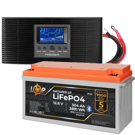 �������� ��� LP LiFePO4 12,8V - 304 Ah �� ��� Prologix 1200 (PLP1200XL) 1000W