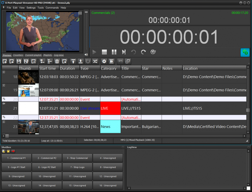 ������������� �������� X-Pert Playout