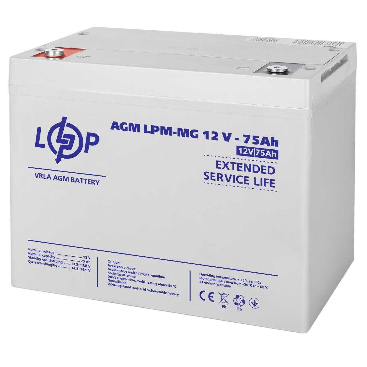 ���������� ������������� LPM-MG 12V - 75 Ah
