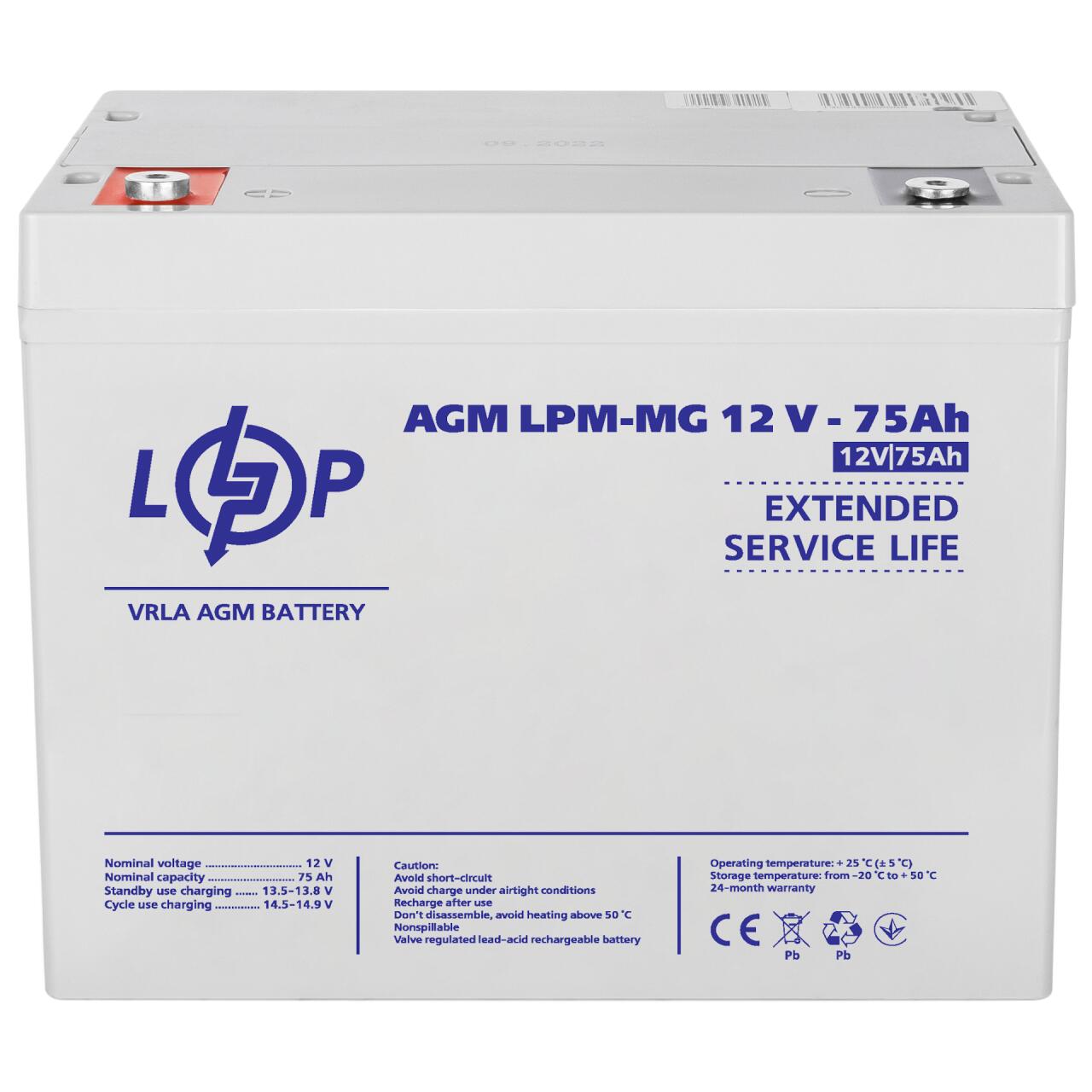 ���������� ������������� LPM-MG 12V - 75 Ah