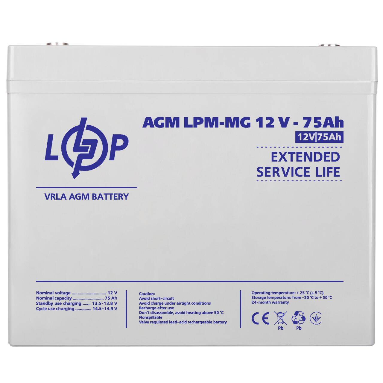 ���������� ������������� LPM-MG 12V - 75 Ah