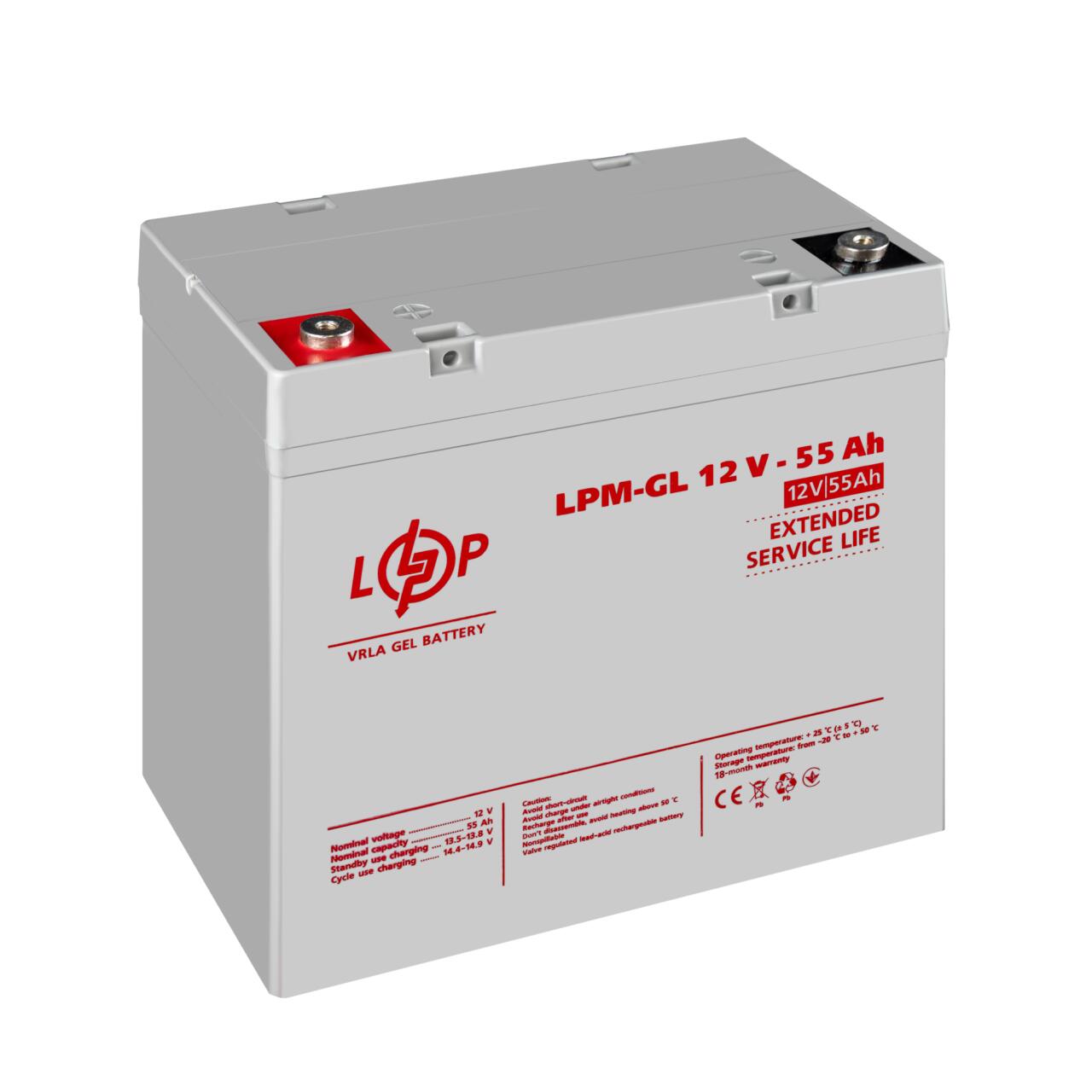 ���������� ������� LPM-GL 12V - 55 Ah