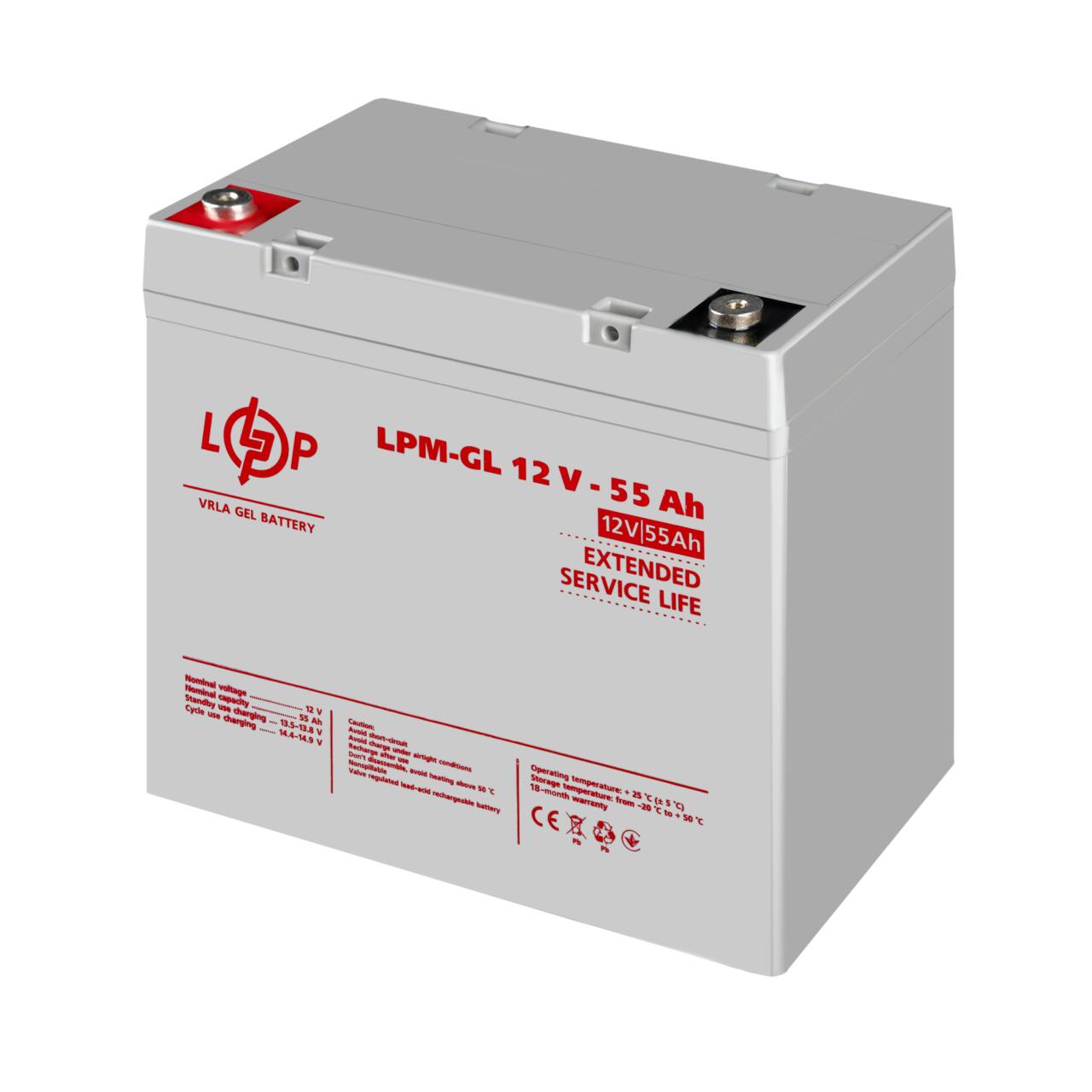 ���������� ������� LPM-GL 12V - 55 Ah