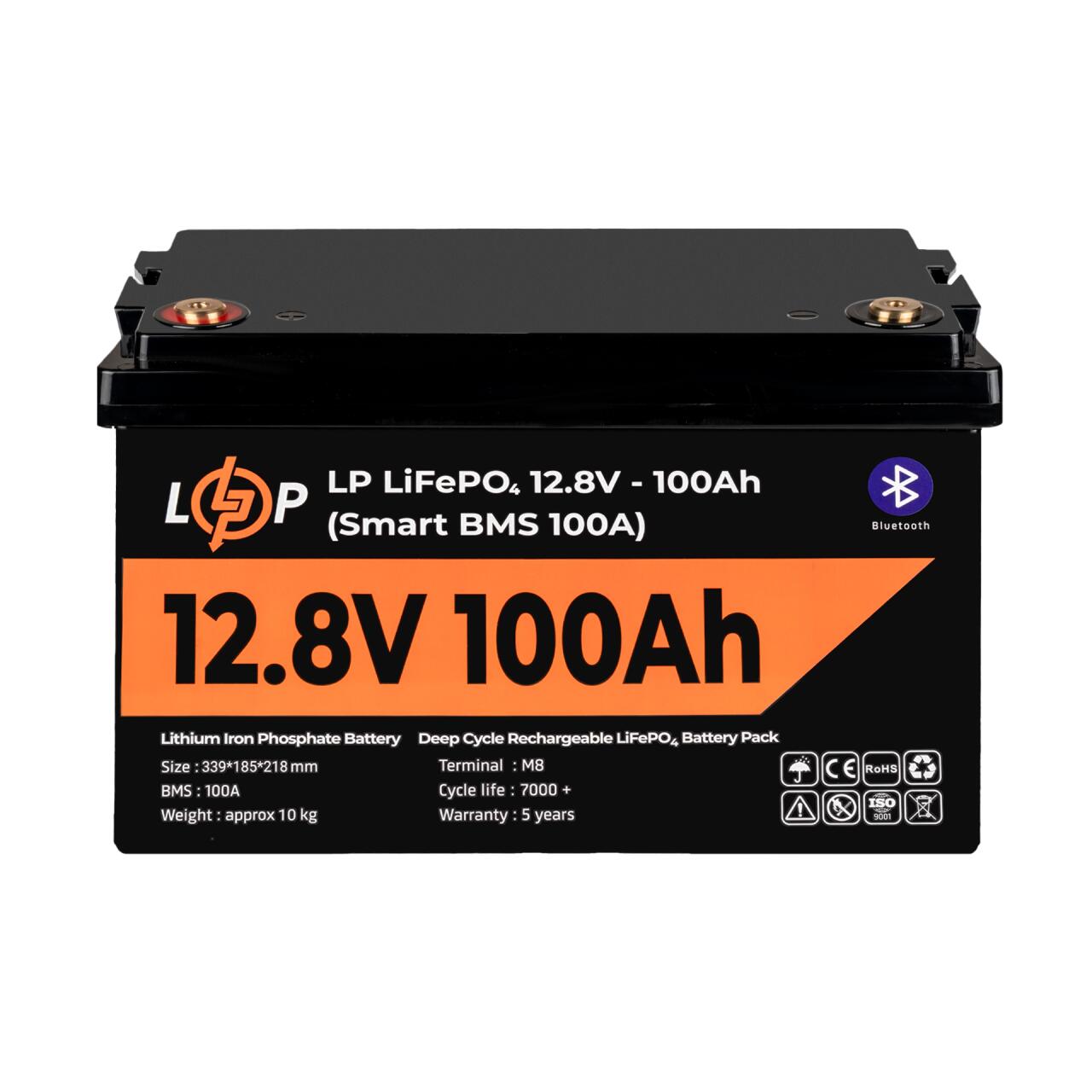 ���������� LP LiFePO4 12V (12,8V) - 100 Ah (1280Wh) (Smart BMS 100�) � BT ������� ��� ���