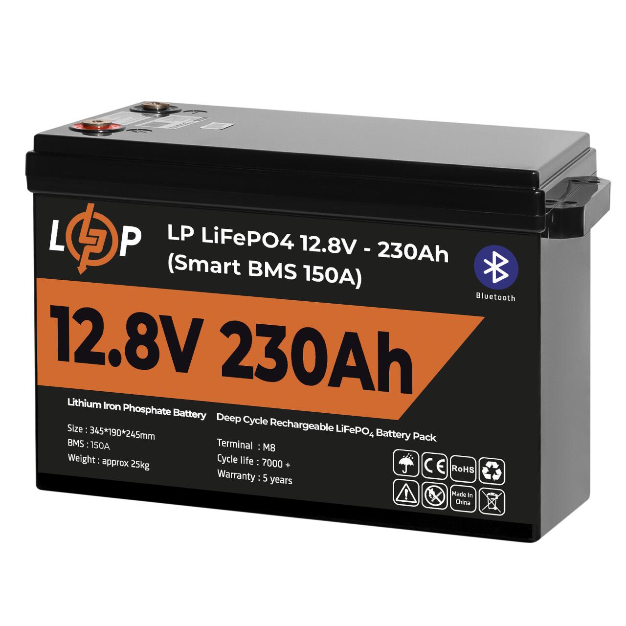 ���������� LP LiFePO4 12V (12,8V) - 230 Ah (2944Wh) (Smart BMS 150�) � BT ������� ��� ���