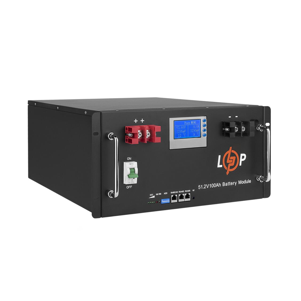 ���������� LP LiFePO4 48V (51,2V) - 100 Ah (5120Wh) (Smart BMS 100A) � LCD RM