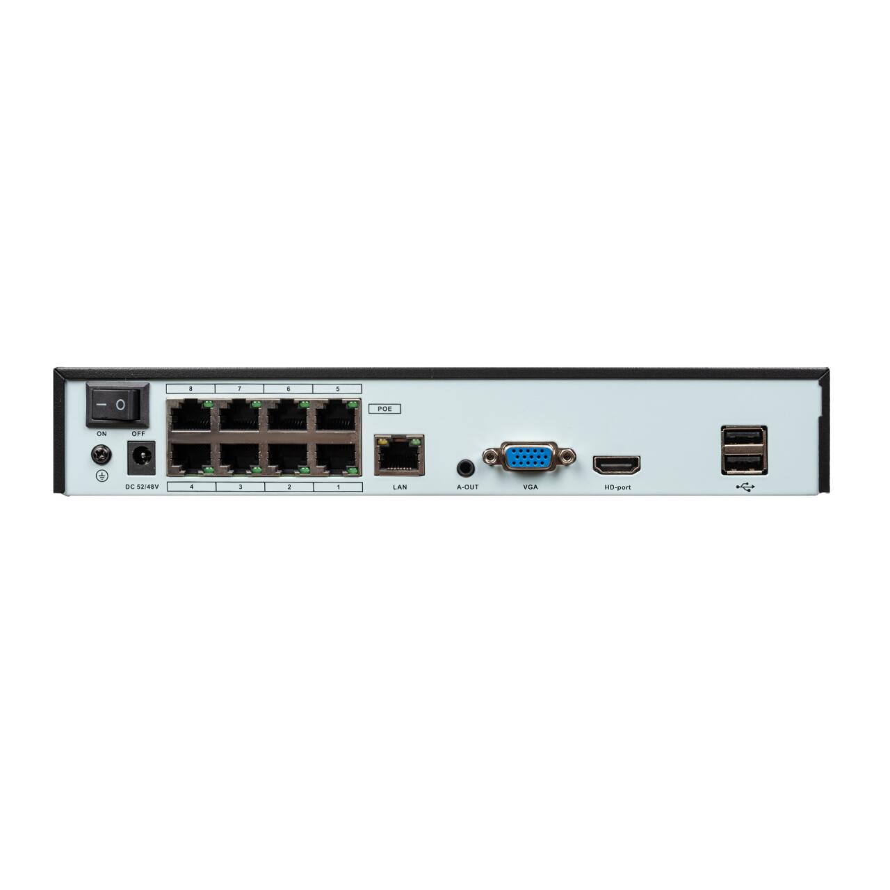 IP ������������� 8-��������� 8MP NVR GreenVision GV-N-S024/08 (8POE) (Lite)