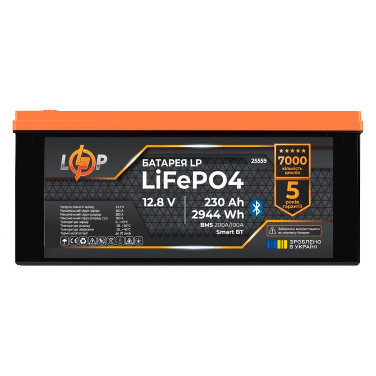 ���������� LP LiFePO4 12,8V - 230 Ah (2944Wh) (BMS 200A/100�) ������� Smart BT