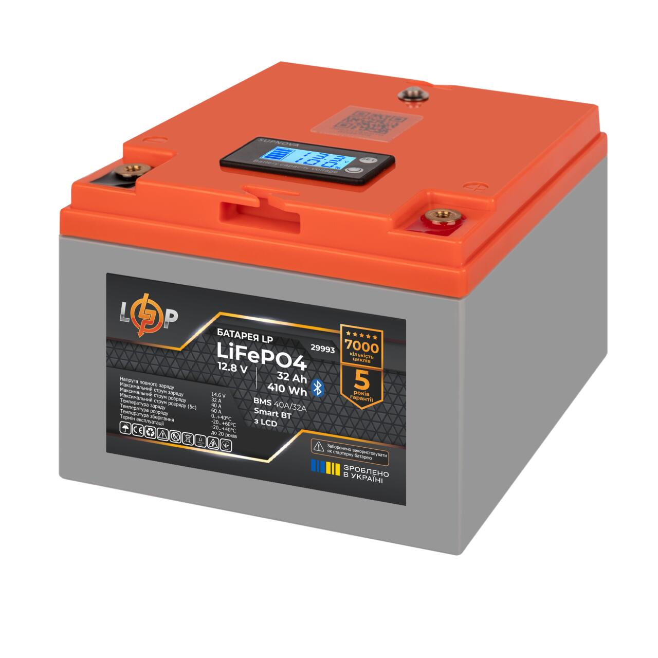 ���������� LP LiFePO4 12,8V - 32 Ah (410Wh) (BMS 40�/32A) ������� LCD Smart BT