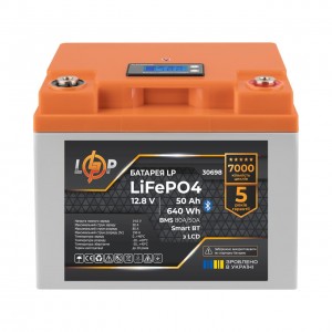 ���������� LP LiFePO4 12,8V - 50 Ah (640Wh) (BMS 80�/50A) ������� LCD Smart BT