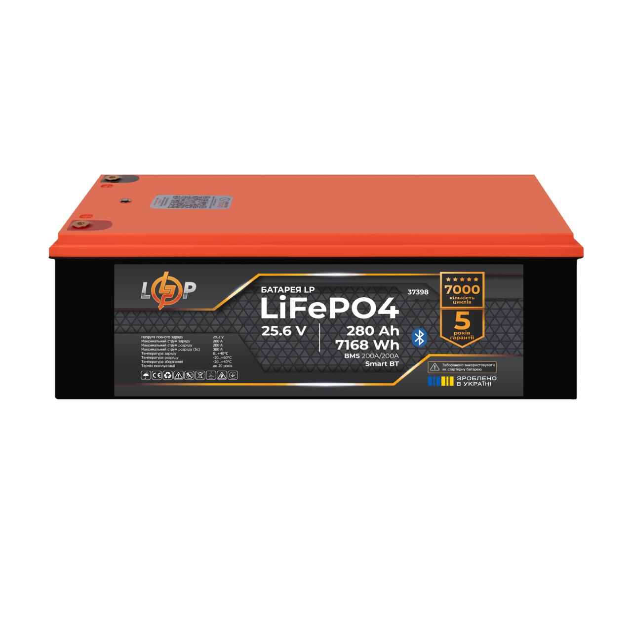 ���������� LP LiFePO4 25,6V - 280 Ah (7168Wh) (BMS 200A/200�) ������� Smart BT