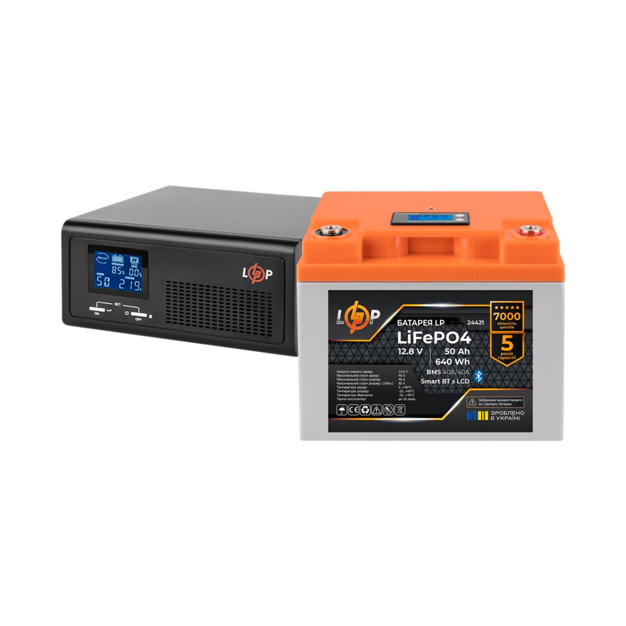 �������� ���������� �������� LP(LogicPower) ��� + ���� (LiFePO4) ������� (UPS �430VA + ��� LiFePO4 640W)