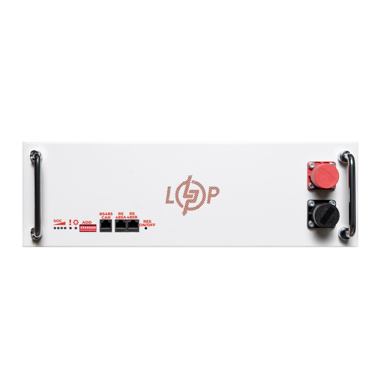 ���������� LP LiFePO4 51,2V - 100 Ah (5120Wh) (BMS SP 100A/50�) RM RS485/CAN LCD WH
