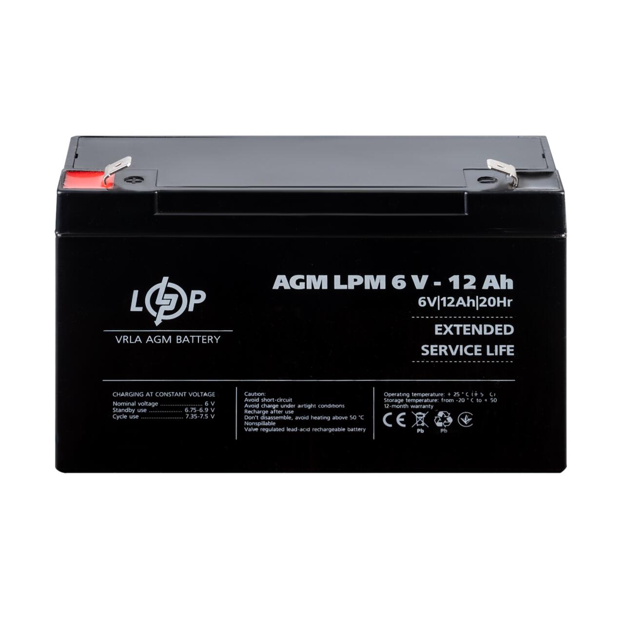 ��������� (4159) ���������� AGM LPM 6V - 12 Ah (11-2023)