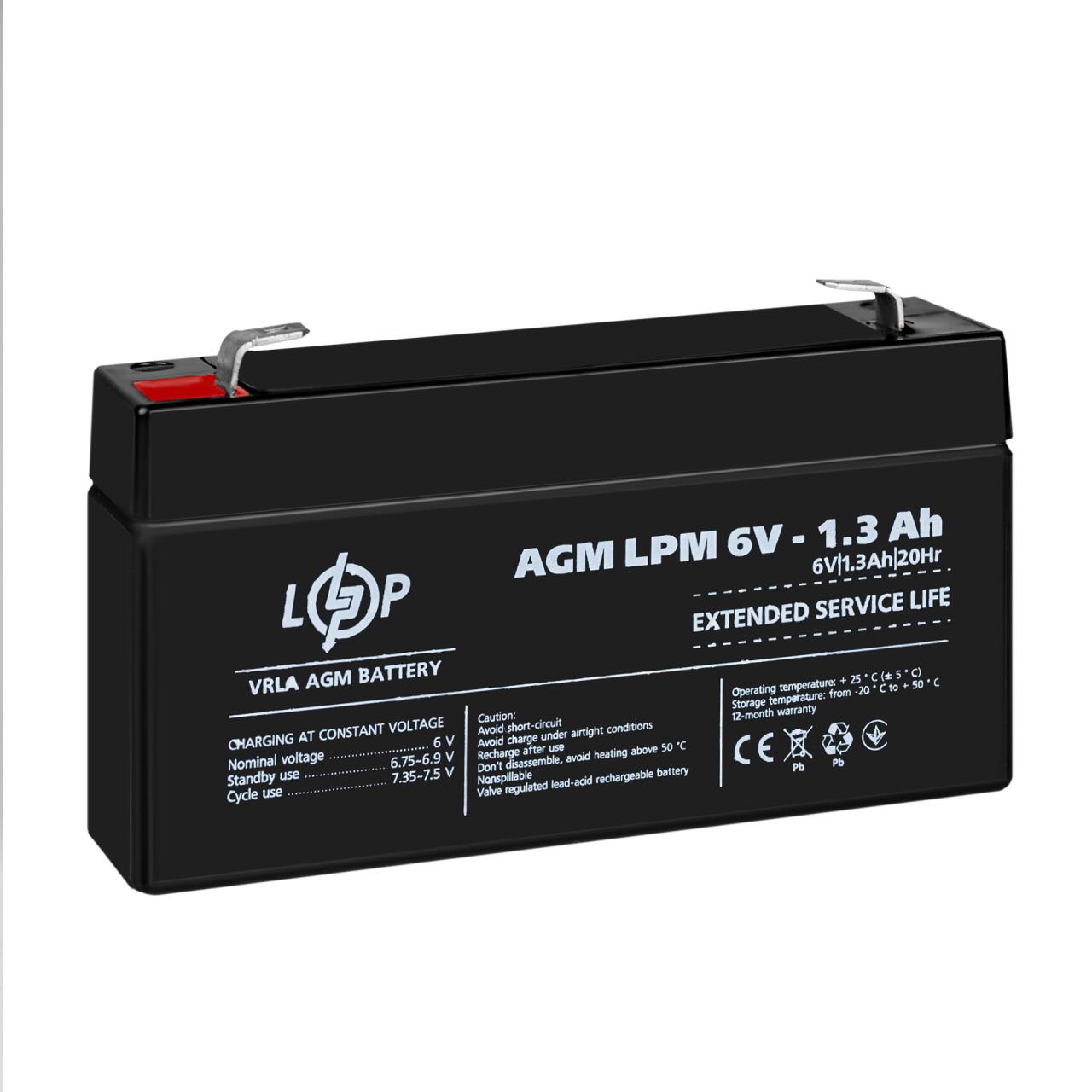 ��������� ���������� AGM LPM 6V - 1.3 Ah