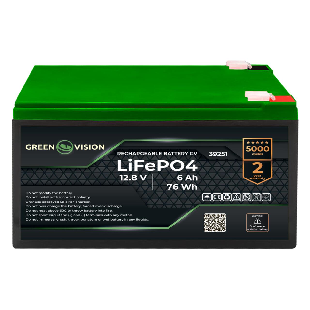 ���������� GV LiFePO4 12,8V - 6Ah (76Wh)