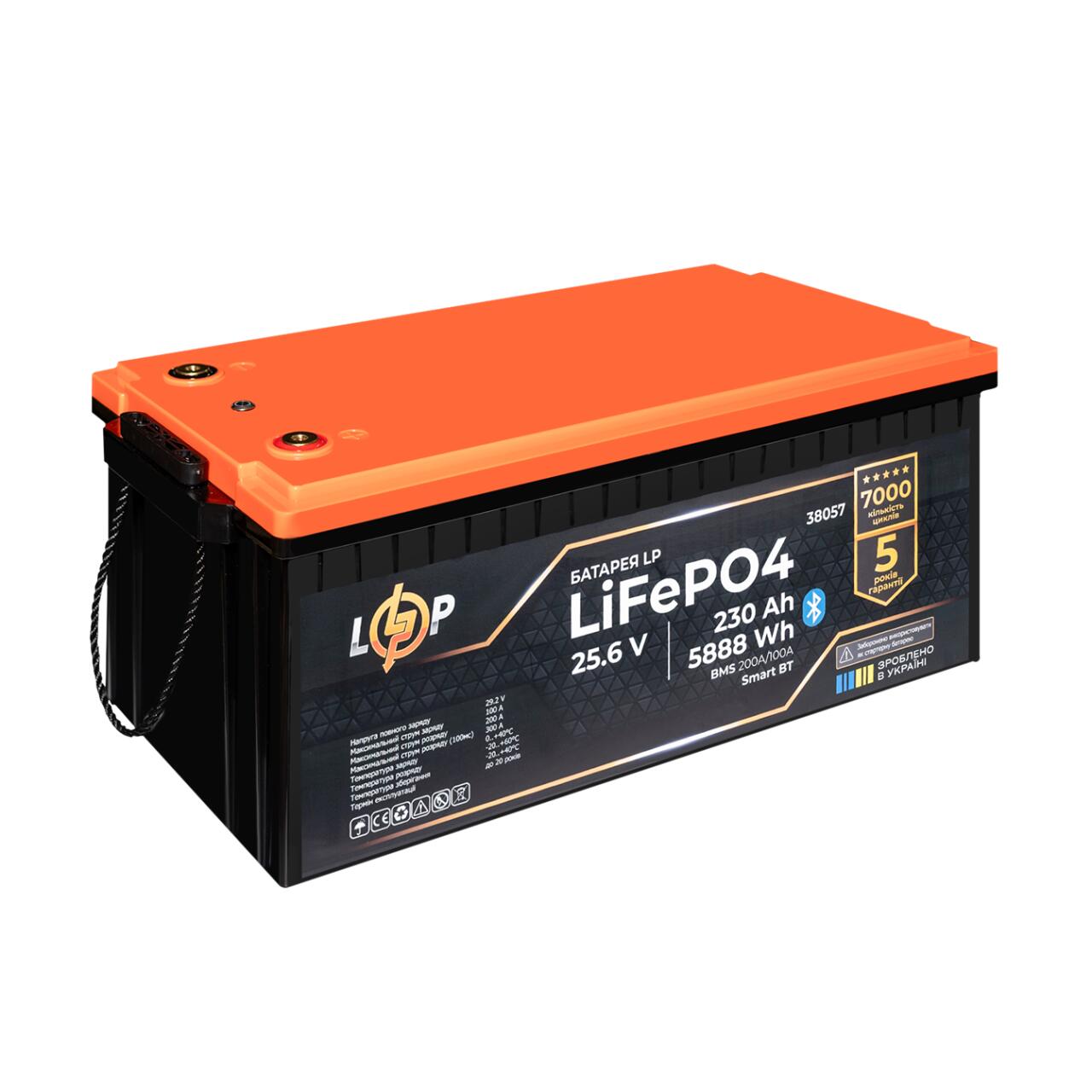 ���������� LP LiFePO4 25,6V - 230 Ah (5888Wh) (BMS 200A/100�) ������� Smart BT